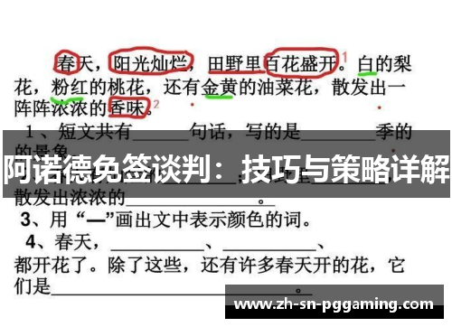 阿诺德免签谈判：技巧与策略详解